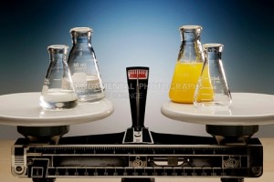 LAW OF CONSERVATION OF MASS- DOUBLE PAN BALANCE (Variations Available) Demonstrated By Reaction of Pb(NO3)2 & KI Clear solutions of 0.1M Potassium Iodide & 0.1M Lead Nitrate in flasks on the left are combined to yield a yellow precipitate of Lead Iodide (PbI2) in Potassium Nitrate on the left. Total mass of each is in balance.